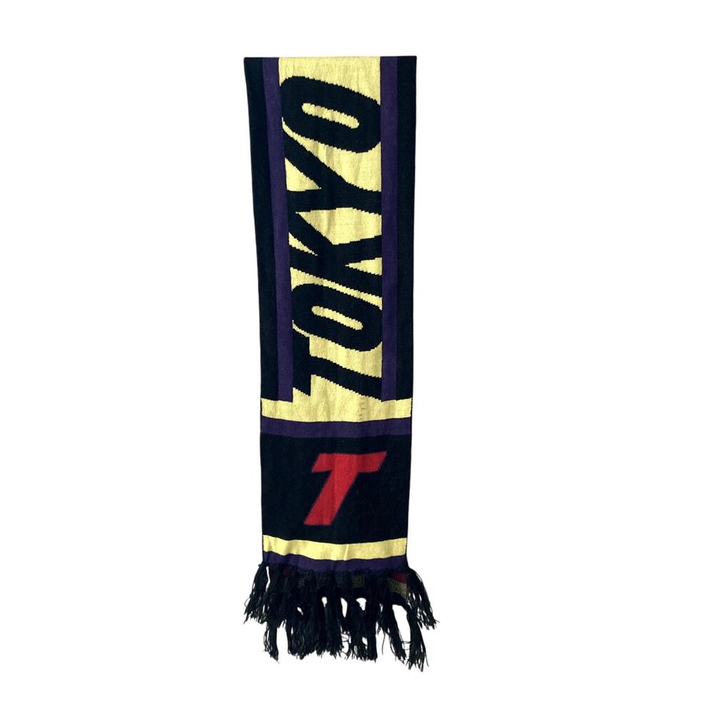 Art Class Tokyo Circuit Fringed Knit Acrylic Scarf #1